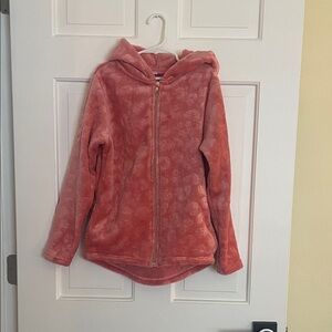 Cozy Pink Kids Hoodie with hearts